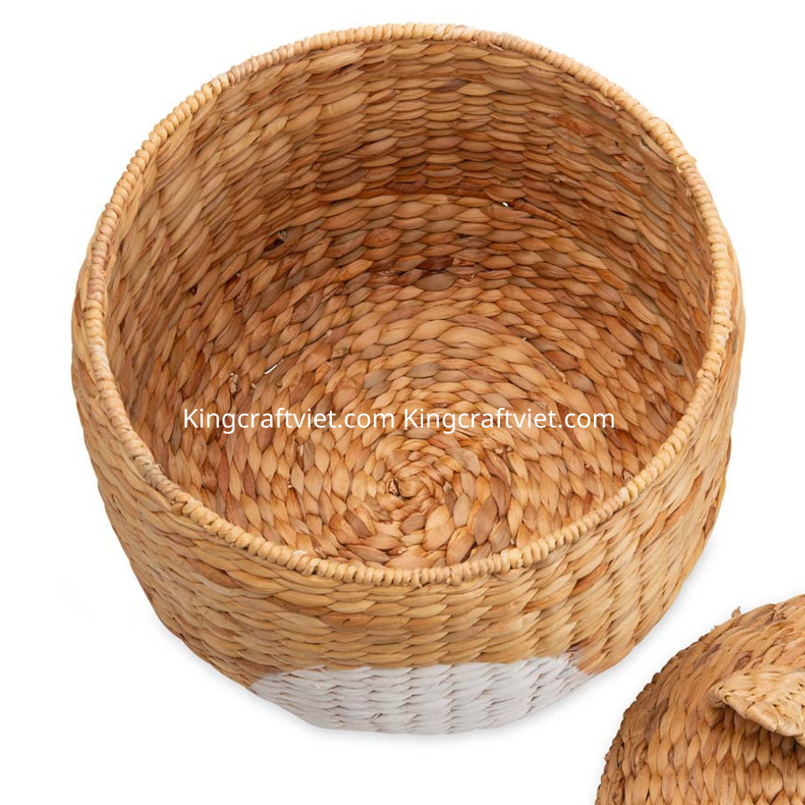 Water Hyacinth Cute Bear Storage Basket KWAB07